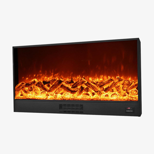 Smart Electric Fireplace with Customizable Flame and Heat Settings