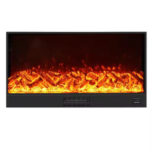 Modern Electric Fireplace Insert with Thermostat Control
