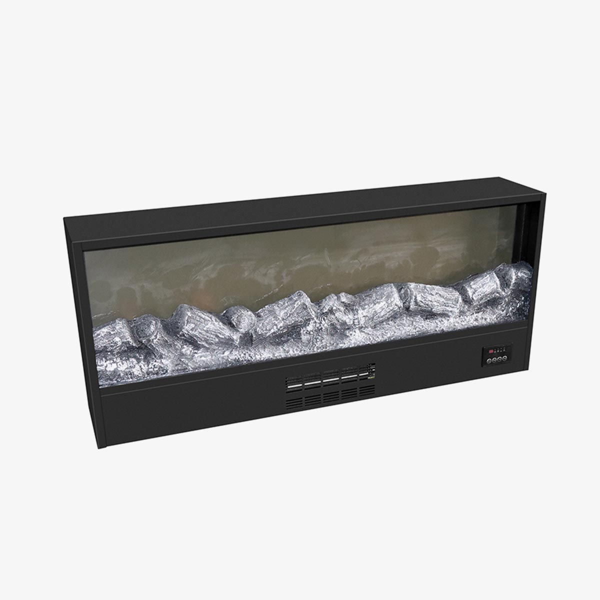 Contemporary Electric Fireplace with Customizable Flame Colors