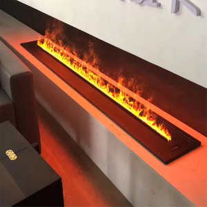 Modern Wall-Mounted 3D Water Vapor Fireplace with Remote