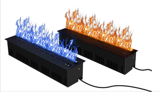 Customizable LED Flame Steam Fireplace with Remote Control