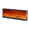 High Quality Custom Flame Color And Size Tempered Glass 3 Sided Electric Fireplace