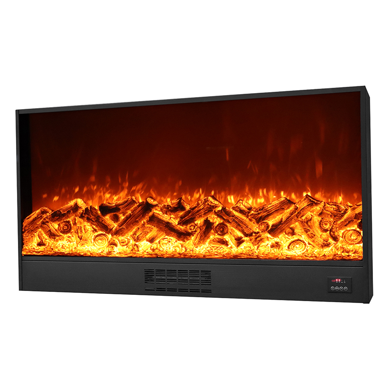 fireplace with heater
