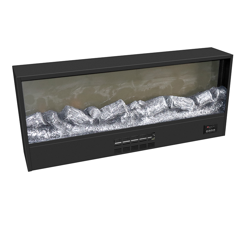Custom Wall-Mounted Electric Fireplace with LED Flame Display
